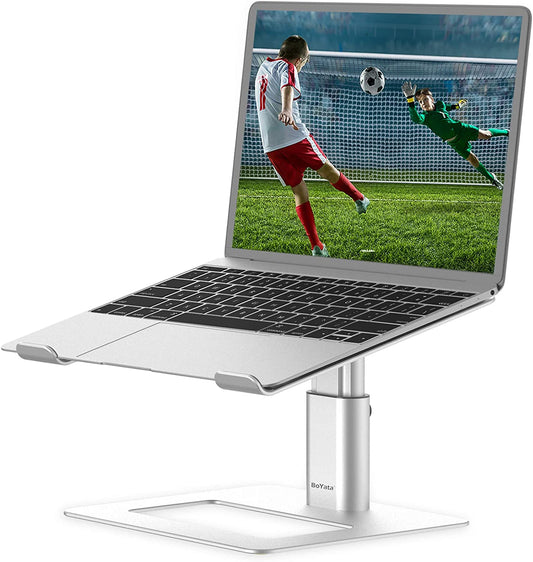 Laptop Stand, Ergonomic Aluminum Height Adjustable Computer Stand Laptop Holder for Desk, Compatible with Macbook Pro/Air, Dell, Lenovo, HP, Samsung, More Laptops 11-17"