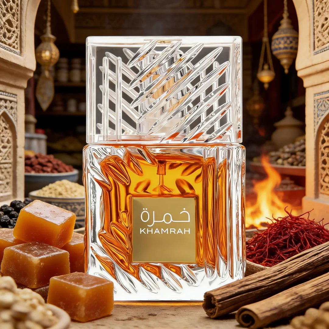 Perfume Árabe Khamrah Lattafa - 100ml - Luxo e Sedução Oriental